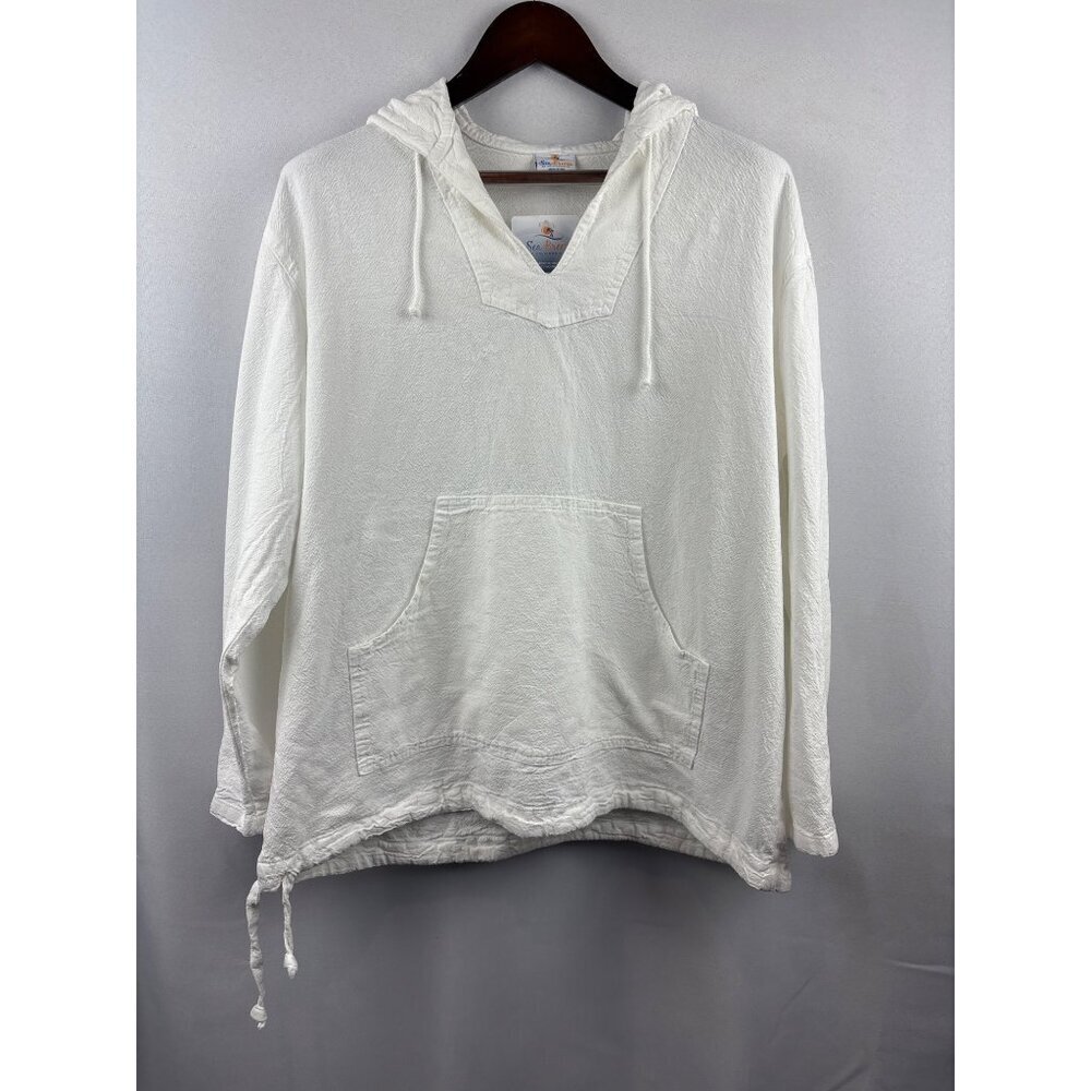 Women’s Sea Breeze XL Cotton Long Sleeve Hoodie with Front Pocket & Adjustable W